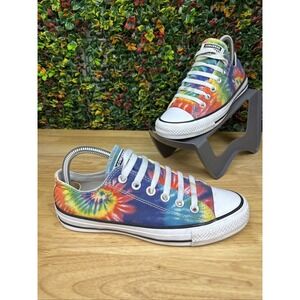 Converse All Star Shoes Low Top Sneakers Shoes Tie Dye Rainbow - Mens 5 Women 7‎